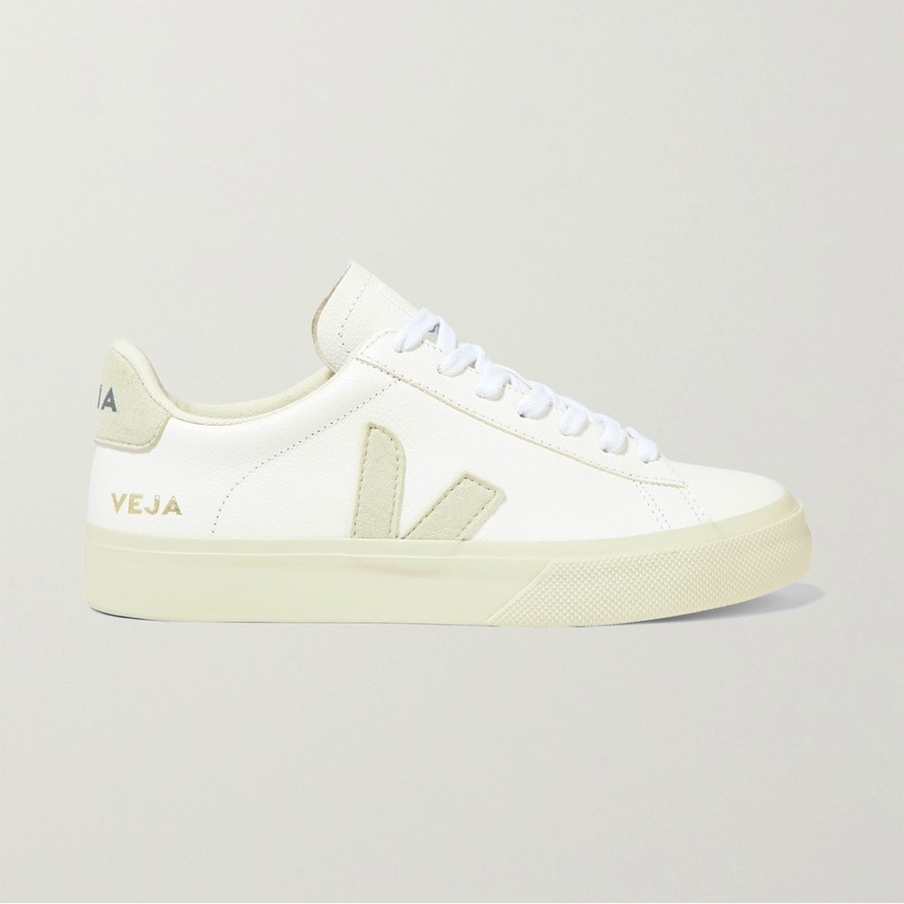 EUC Veja Campo Natural Leather Sneaker with Suede Trim Size 39 (US 8 Women’s)